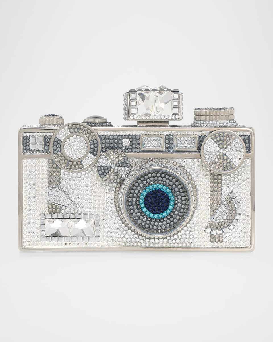 Zoom Camera Crystal Clutch Bag